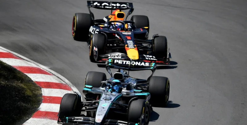 Mercedes red bull russell verstappen