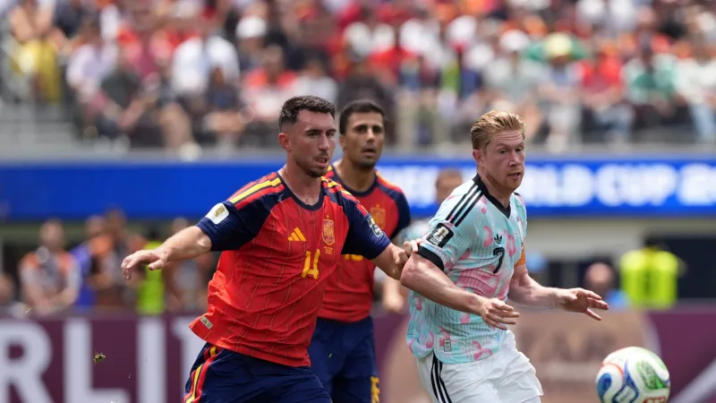 AA 20260710 41946262 41946256 CETVRTFINALE SVJETSKOG PRVENSTVA SPANIJA BELGIJA laporte de bruyne