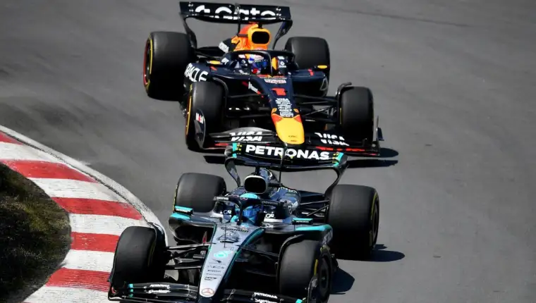 Mercedes red bull russell verstappen