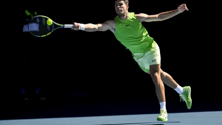 AA 20260121 40319365 40319340 AUSTRALIAN OPEN ALCARAZ HANFMANN