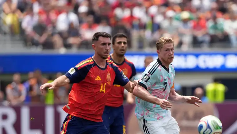 AA 20260710 41946262 41946256 CETVRTFINALE SVJETSKOG PRVENSTVA SPANIJA BELGIJA laporte de bruyne