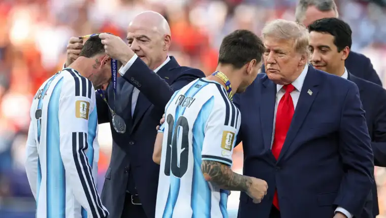 Spain v Argentina Final FIFA World Cup 2026 18 infantino trump messi