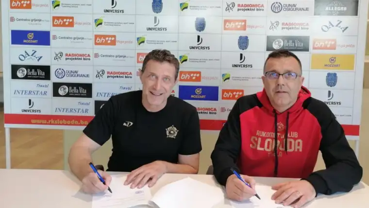 Sinisa Markota i Mirza Bulic sportski direktor RK Sloboda