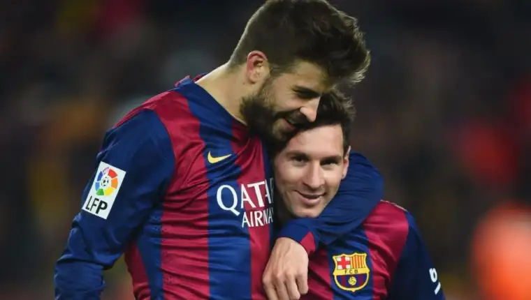 Lionel messi gerrard pique barcelona