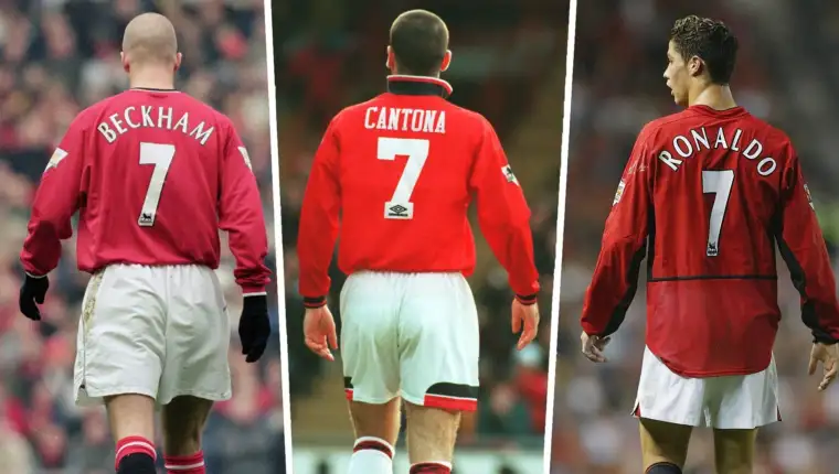 David Beckham Eric Cantona Cristiano Ronaldo manchester united